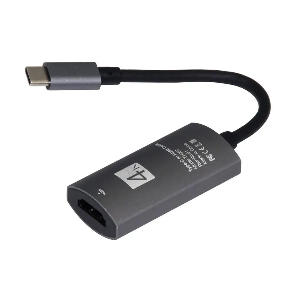 SOONHUA Фирменная Новинка Тип C к HDMI Женский адаптер конвертер последние USB3.1 Тип C Интерфейс кабель для HDTV компьютер PC Macbook Pro - Цвет: Черный