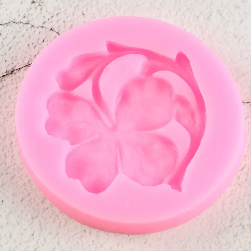 3D цветок клевера силиконовая форма шоколадная помадка формы для пирожных сделай сам украшения инструменты Конфеты Форма для полимерной глины формы для выпечки кекса