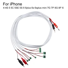 UANME  Phone Current Test Cable for iPhoneX 8 8plus 7 7 Plus 6 5s 5 4s 4 Phone Failure Detect Repair Tools with Alligator Clip