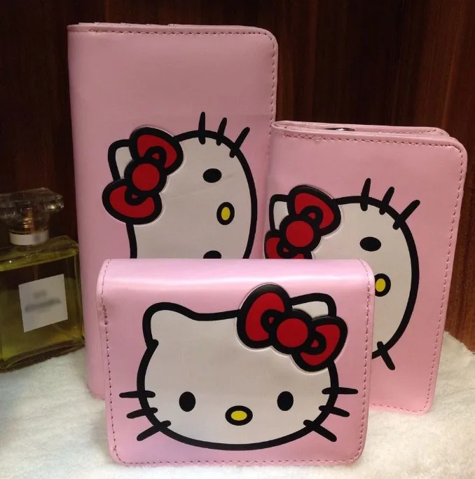 

3 Size.Kawaii Kitty Cat PU Wallet.Children Coin Purse Cute Girl Wallets.Handbag.Portable Storage Bag.Money&Card Bags.Kids Gift