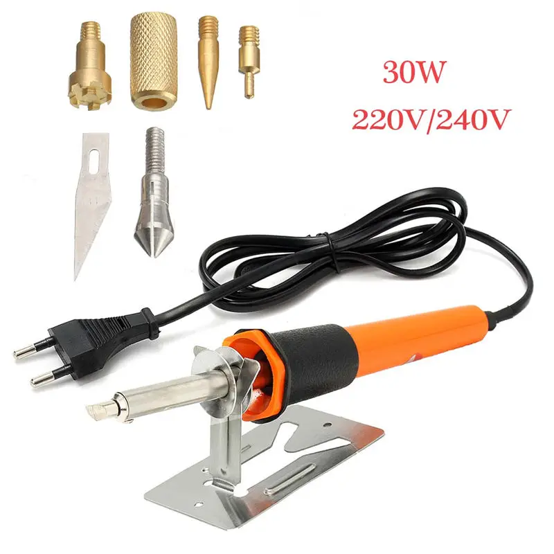

Hot Sale 30W Pyrography Tool Wood Burning Electric Soldering Iron Pen Set Kit Set Tips Pyrography Leather Crafts Best Price