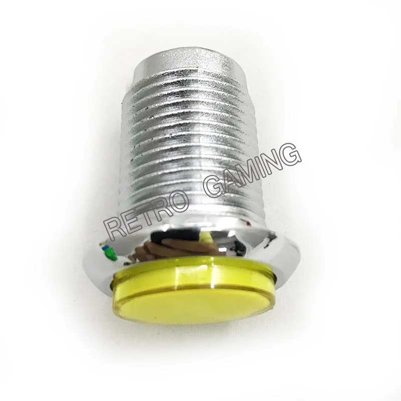 1 шт. горячая Распродажа хромированная подсветка 12v светодиодный Аркада кнопка с