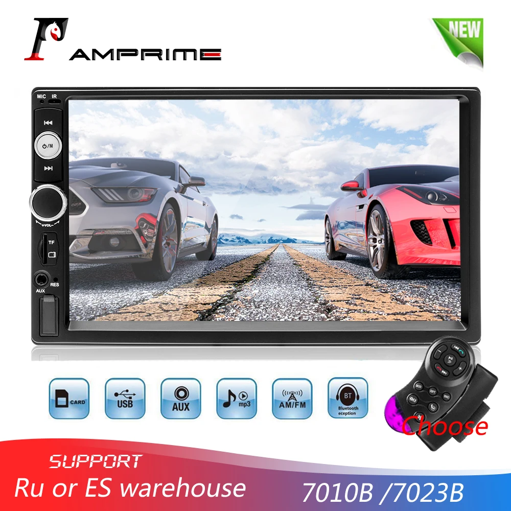 

AMPrime 2din Car Stereo Player 7" Autoradio MP5 Touch Bluetooth 2 din Multimedia Player AUX/FM/USB/SD Car Backup Monitor Audio