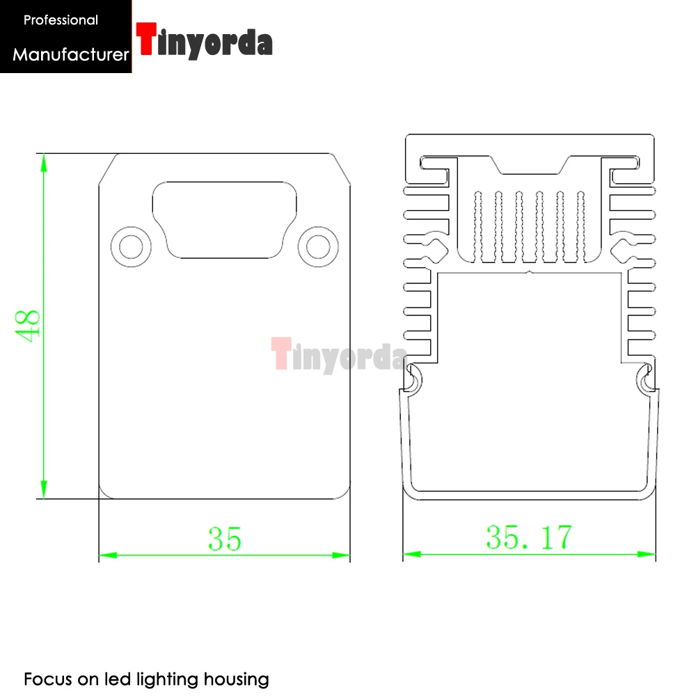 Tinyorda TH3536B 5 шт.(длина 1 м) светодиодный подвесной светильник профиль офисный подвесной свет радиатор [профессиональный производитель]