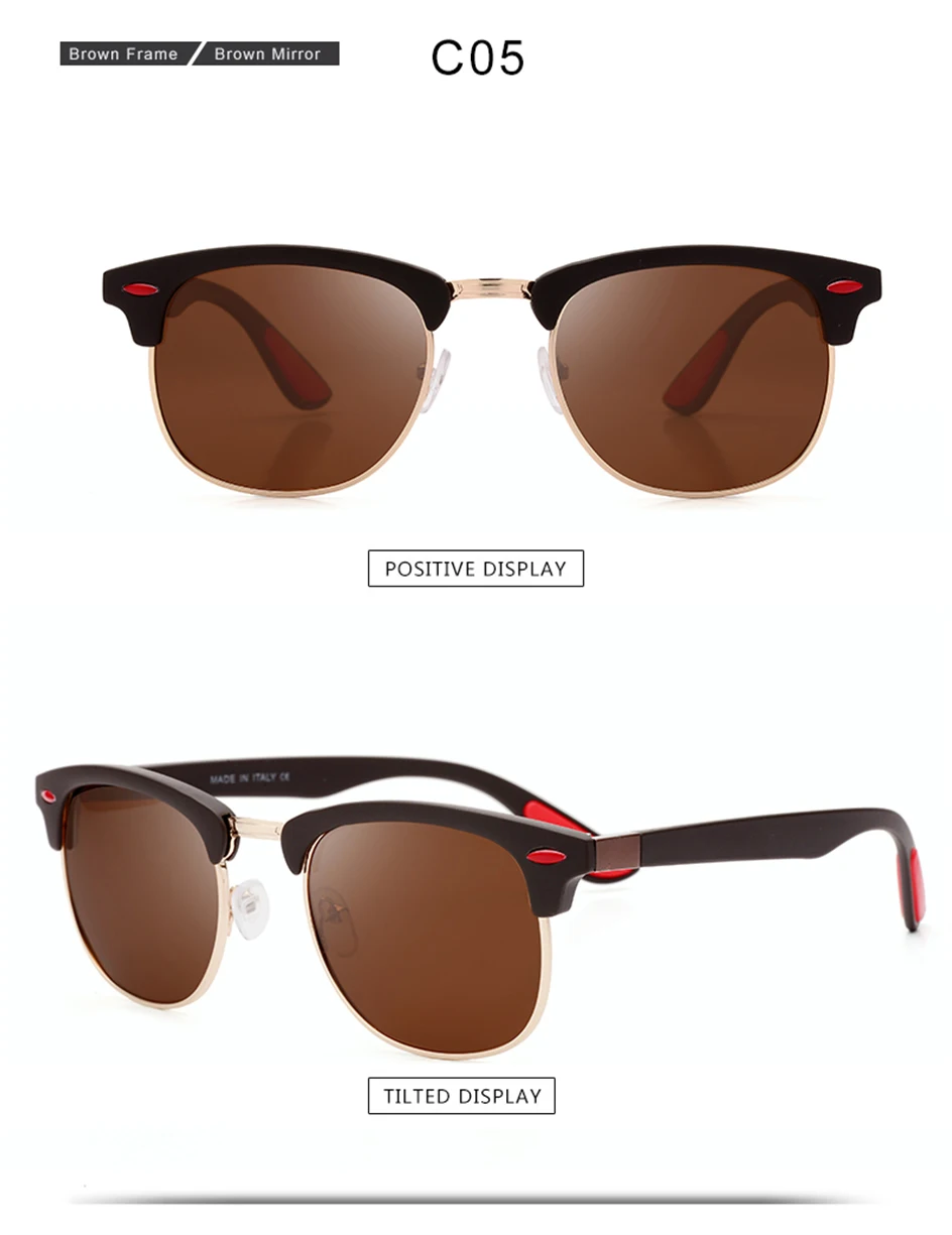jumlai Classic Fashionable  Polarized Sunglasses Men Women Driving Square Frame Sun Glasses Male Goggle UV400 Gafas De Sol  (11)
