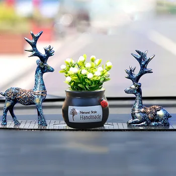 

Cute Car Bobbleheads Resin Car Interior Dashboard Toys Deer Auto Decor For Girls And Boys Accessories China Support Dropshipping