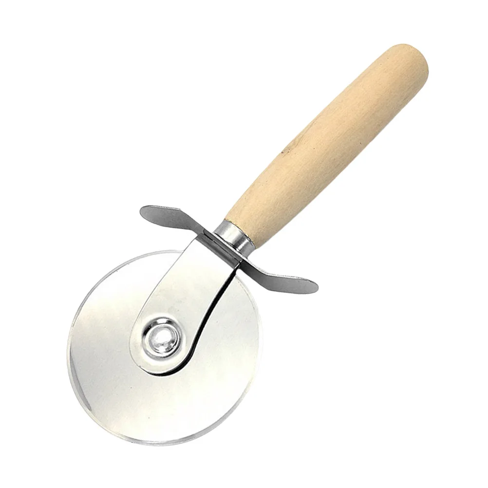 Pizza Wheel Cutter With Wooden Handle Pizza Dough Pastry Premium Cutter