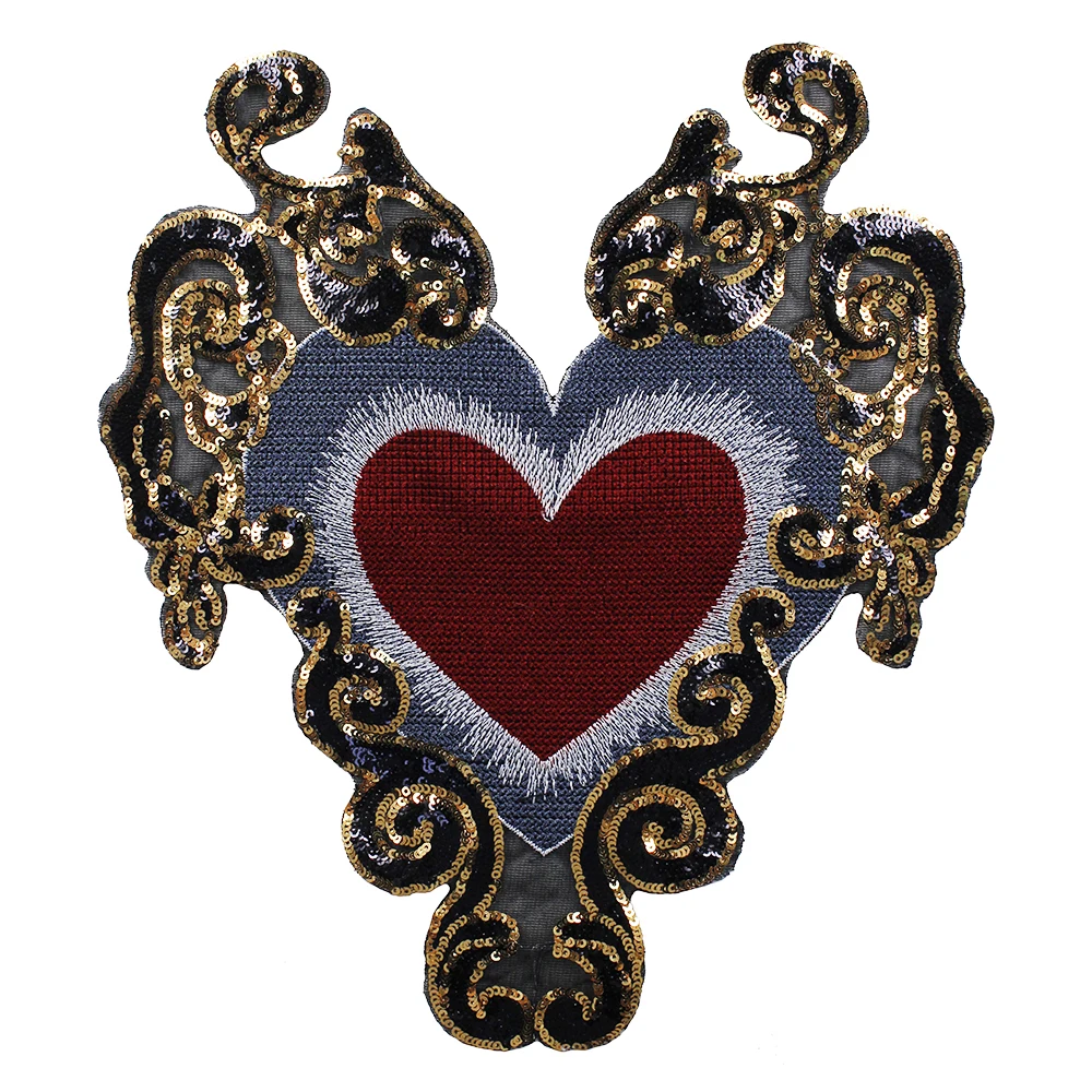 10pieces-Beaded-Gold-Sequin-Paillette-Heart-Pattern-Patches-Embroidery-Applique-Badges-Clothes-Decorated-Craft-Sewing-TH684