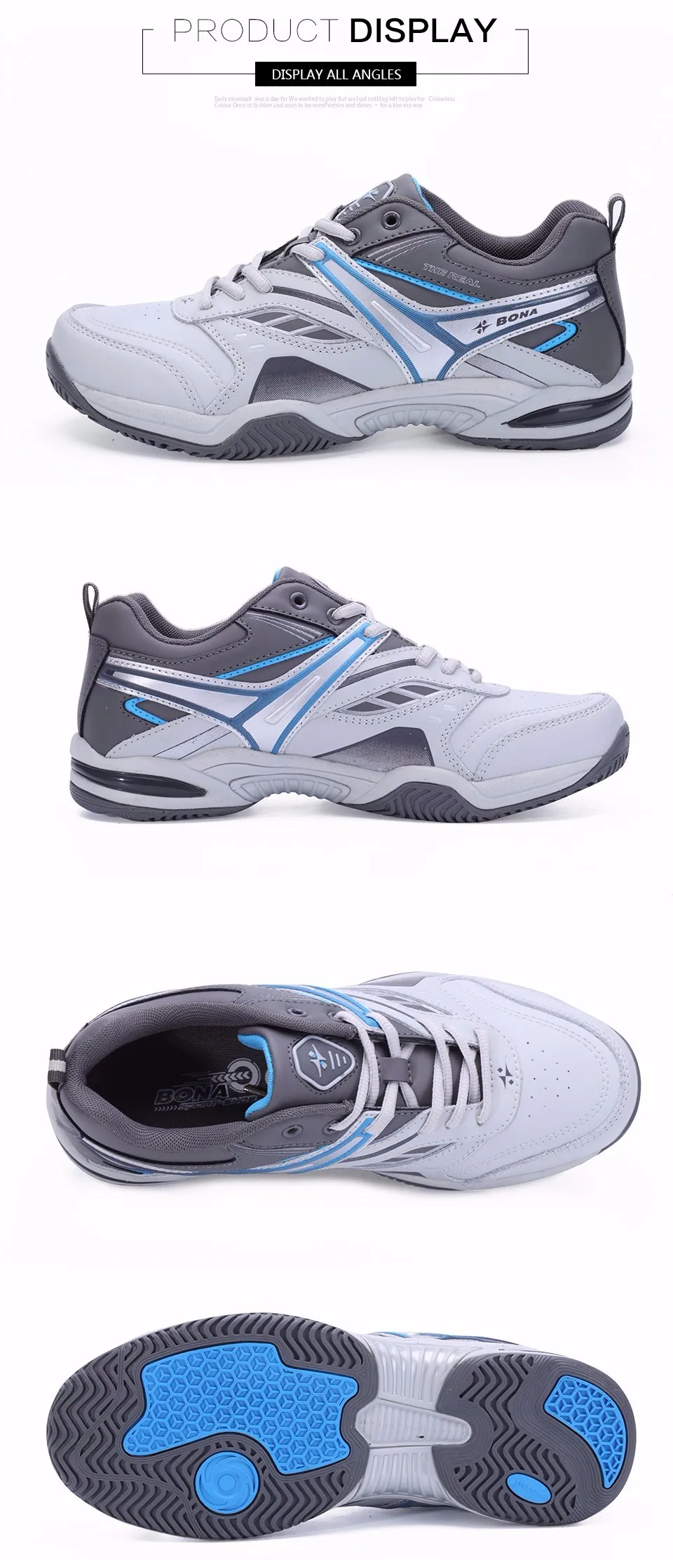 BONA New Classics Style Men Tennis Shoes Lace Up Men Sport Shoes Top Quality Comfortable Male Sneakers Shoes Fast Free Shipping