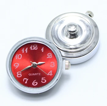

6pieces/lot watch snaps buttons Round DIY Ginger red Snap Watch for snap bracelets&bangles fit 18mm snaps jewelry