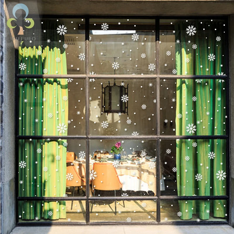 

2set Winter Wall Stickers Christmas Snowflake Window Sticker Snow Sticker New Year Sticker Christmas Decorations RQX