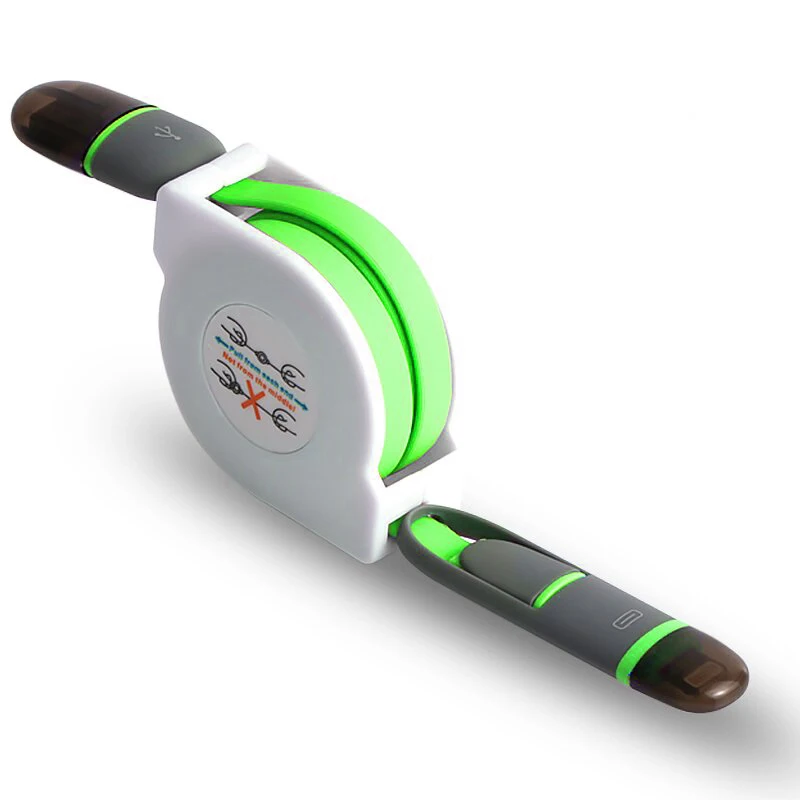 1 шт. 2 А м многофункциональный в USB Выдвижной кабель для синхронизации данных и