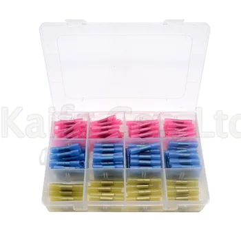 

200PCS Heat Shrink Terminal Insulated Butt Electrical Splice Wire Connectors Cable Crimp Terminal Connector AWG 22-10