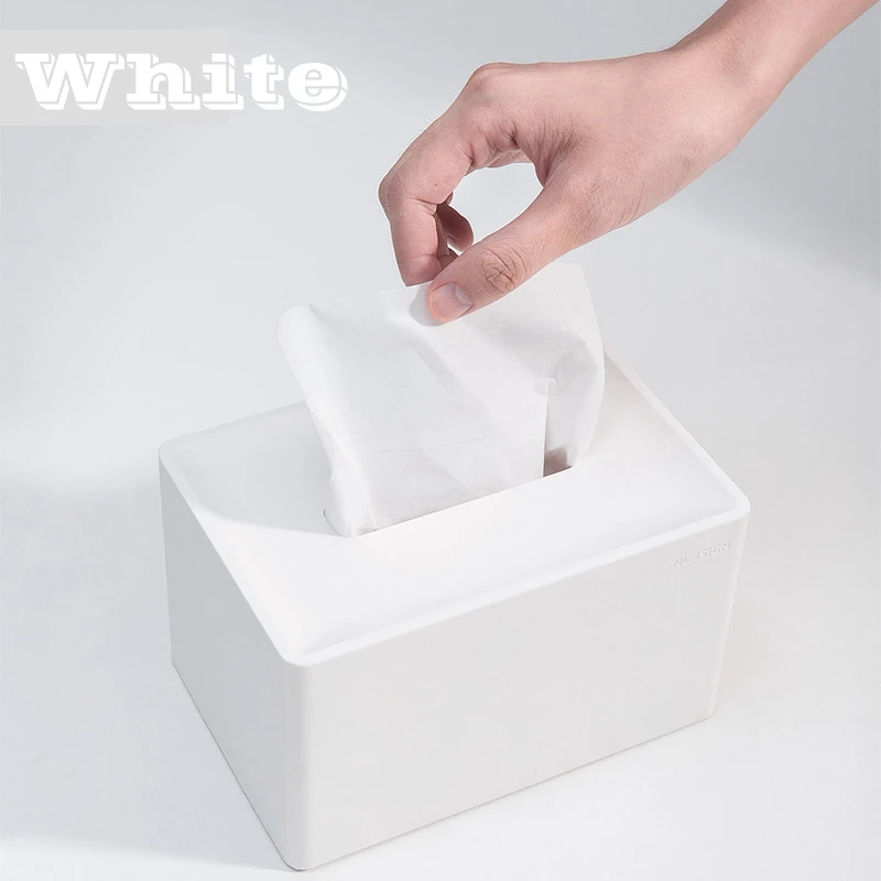Европейский Простой стиль ABS диспенсер для салфеток удаляемая коробка ткани 4 цвета опционально - Цвет: White