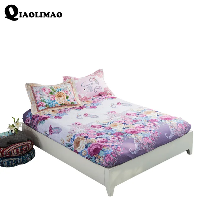 100 cotton modren bed sheets printed flowers fitted sheet mattress simply sheets