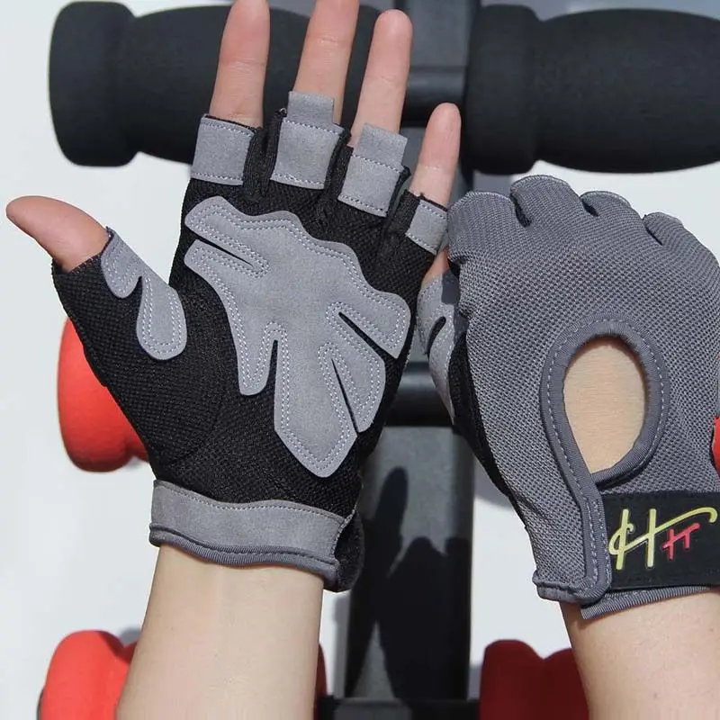 Спорт на открытом воздухе противоскользящие мягкие перчатки с полупальцами Молодежные мужские женские велосипедные перчатки для езды на велосипеде для бега вождения без пальцев