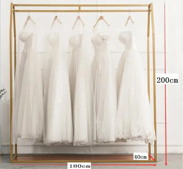 Golden wedding dress rack, display rack wedding dress shop high grade