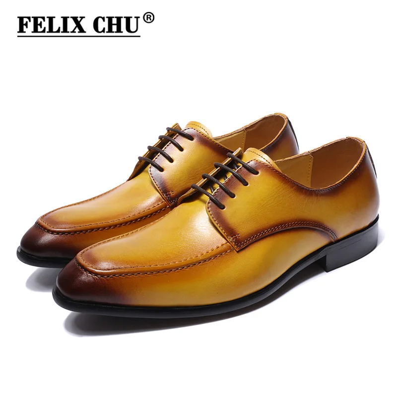 Buy FELIX CHU Genuine Real Leather Mens Derby Shoes