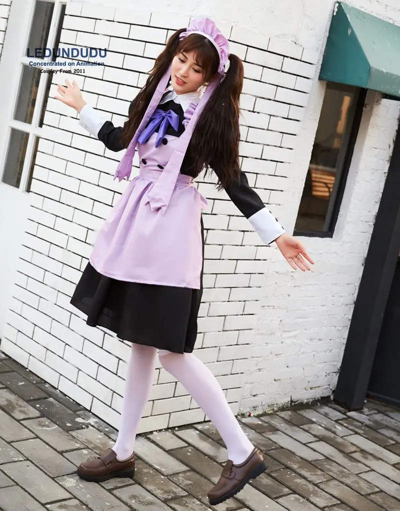 Anime Cardcaptor Sakura 20 years Cosplay Costumes Sakura Kinomoto Maid Dress Pink Purple Tomoyo Women Uniform for Halloween (9)