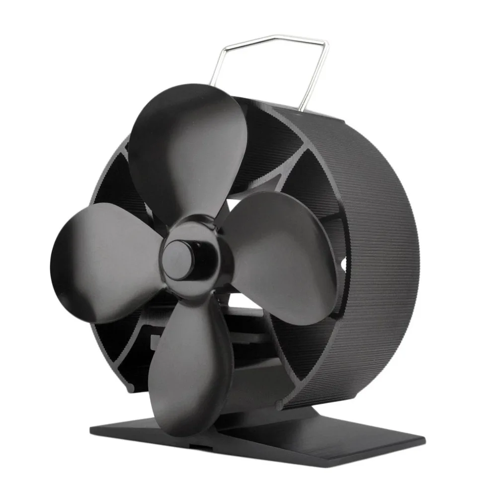 

4 Blades Heat Powered Stove Fan Fuel Saving Solid Aluminum Stove Fan Blower Eco Friendly for Home burner/ fireplace 2018 hot