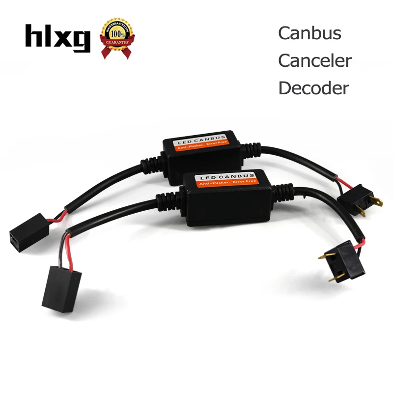 Hlxg CANBUS H4 H7 светодио дный H11 декодер 9005 9006 9007 HB3 H3 H1 H13 H9 автомобиля Предупреждение Canceller ошибка конденсатор Canbus для светодио дный фар