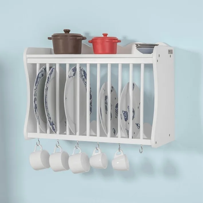 SoBuy FRG275-W ، الحائط طبق مطبخ رف كأس تخزين الرف