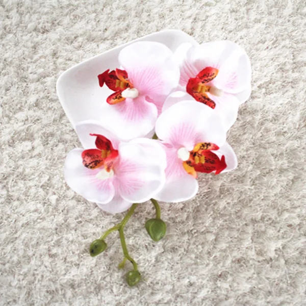 1 шт. маленькие шелковые бабочки Орхидея, искусственные цветы, вечерние украшения для дома, свадебные украшения, искусственный цветок 52446 - Цвет: A