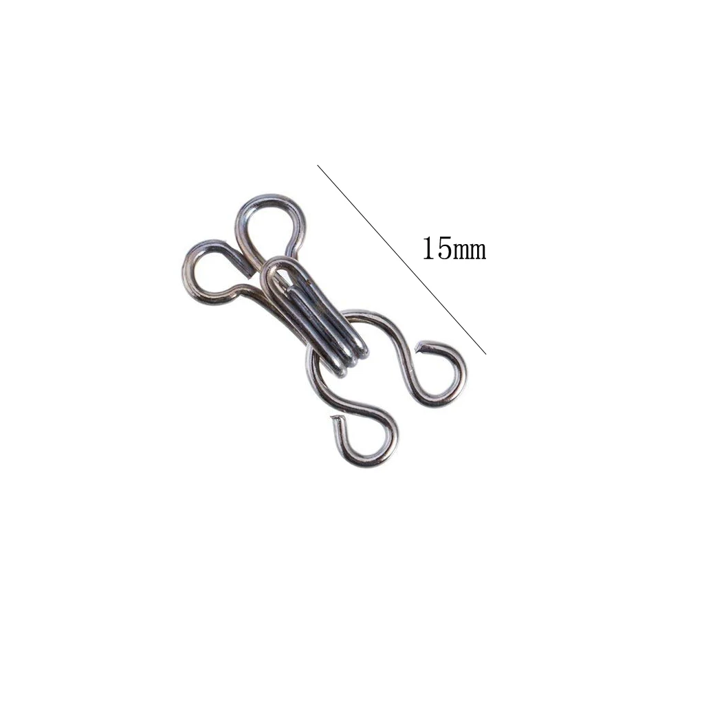 50 Set Hooks and Eyes Closure for Clothing, Pants, Dress, Bra Making Sewing Accessories