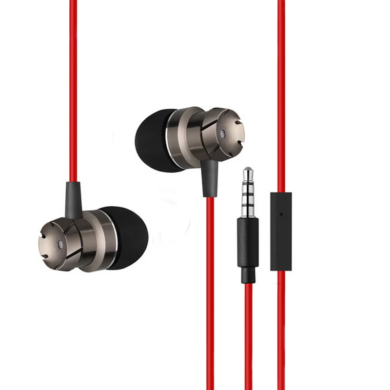 Original Metal Headphone With MIC Stereo Bass Earphone Headpones Noise