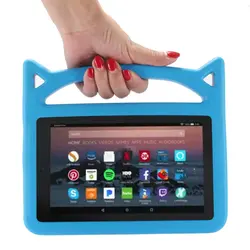 Для Amazon Kindle Fire HD 8 2018 2019 Smart Cover 8th Gen дети Безопасный EVA Резиновая Ручка Стенд чехол дюймов аксессуары для планшетов