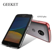 Geeket Обложка для MOTO G5 чехол бампер алюминиевый сплав моды яркие цвета Рамка протектор для MOTO G5 5.0 «с бесплатной подарки