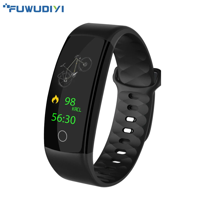 

FUWUDIYI QS01 Smart Fitness Bracelet Tracker Remote Control Camera Heart Rate Blood Pressure Monitor Wristband PK QS90 Smartband