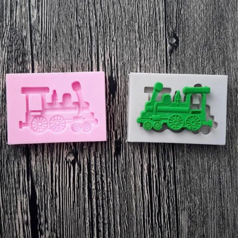 

Steam Locomotive Silicone Cake Mold Fondant Mould Cake Icing Mold Chocolate Baking Decoration Supplies MF390