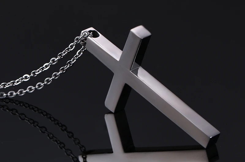 Meaeguet простой христианский крест кулон ожерелье мужчины 316L нержавеющая сталь цепь бутик распятье религиозное ожерелье s