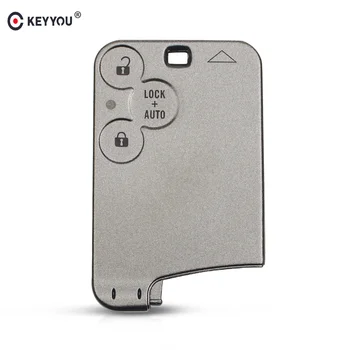 

KEYYOU 3 Button Remote Car Key Shell Replacement For Renault Laguna Espace Smart Key Card Cover Case Keyless Entry Fob No Blade