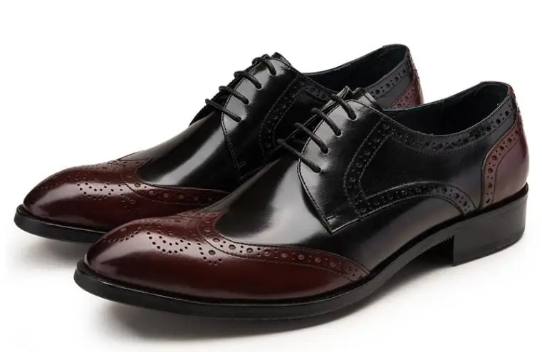 La Altura Genuino Color Aumento Zapatos Mezcla As Vestir Cuero Brogue Pic Hasta Vintage De Hombres Encaje Tallada Fiesta Elegante Casual 1qfXAz