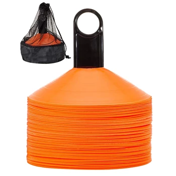 

50Pcs Football Training Sign Disc,Sign Plate,Sign Cone Signpost Plate For Training,Football,Children,Sports,Field Cone Mark