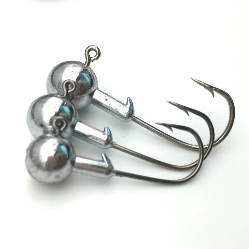 20pcs 50pcs Lead Jig Head Fishing Hooks 1g 20g Hooks For Soft Fishing