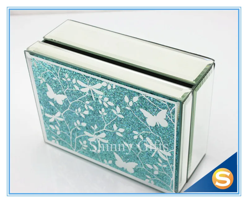 Стеклянная коробка для ювелирных изделий в виде бабочки|jewelry box bag|box leatherjewelry black |