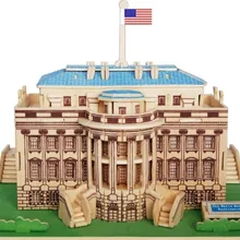 3d трехмерная головоломка деревянная игрушка здание моделирование модель стерео Diy белый дом строительство унисекс