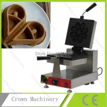 

Commercial flower shape Stainless steel electric industrial Water Shape Belgian rotary egg waffle maker machine