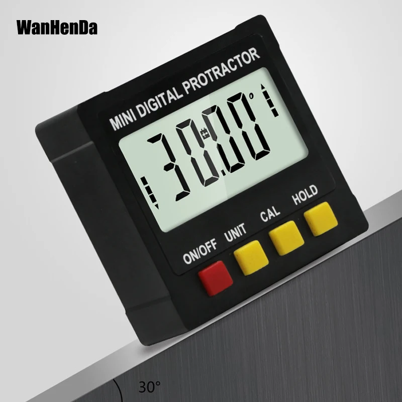 New Precision Digital Protractor Inclinometer Water Proof Level Box
