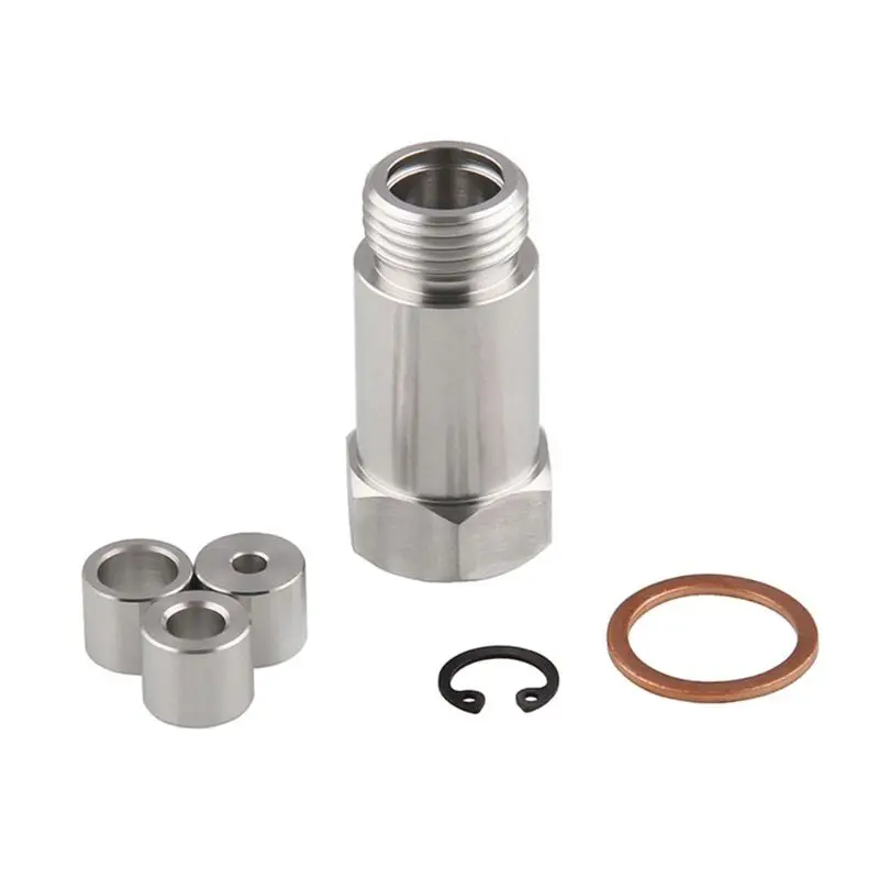 

Oxygen Sensor O2 M18 x1.5 Extension Extender Spacer Exhaust Restrictor Fitting+Adjustable Gas Flow Inserts Cel Fix Bung