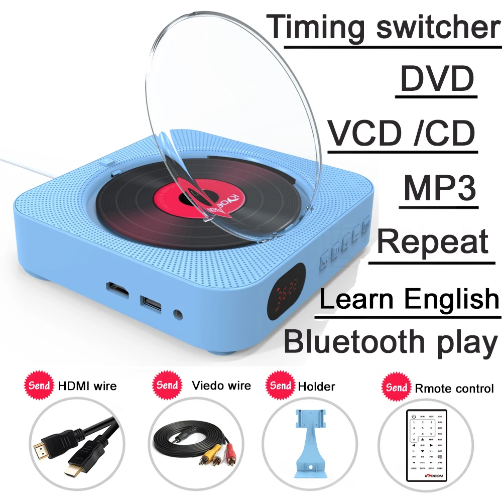 KUSTRON DVD Player Wall Mountable Bluetooth
