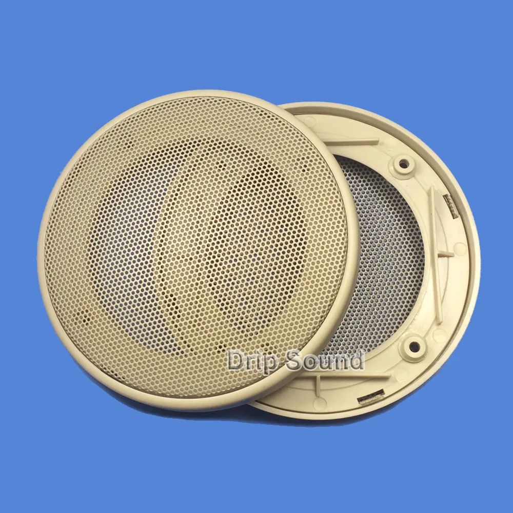 

For 4" inch Car Audio Speaker Conversion Net Cover Decorative Circle Metal Mesh Grille 142mm #Beige
