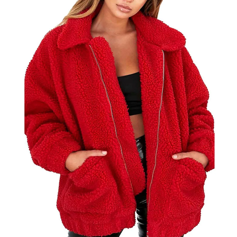 S 4XL Plus Size Faux Fur Teddy Bear Jacket Autumn Winter S 4XL Plus Size Faux Fur Teddy Bear Jacket Autumn Winter