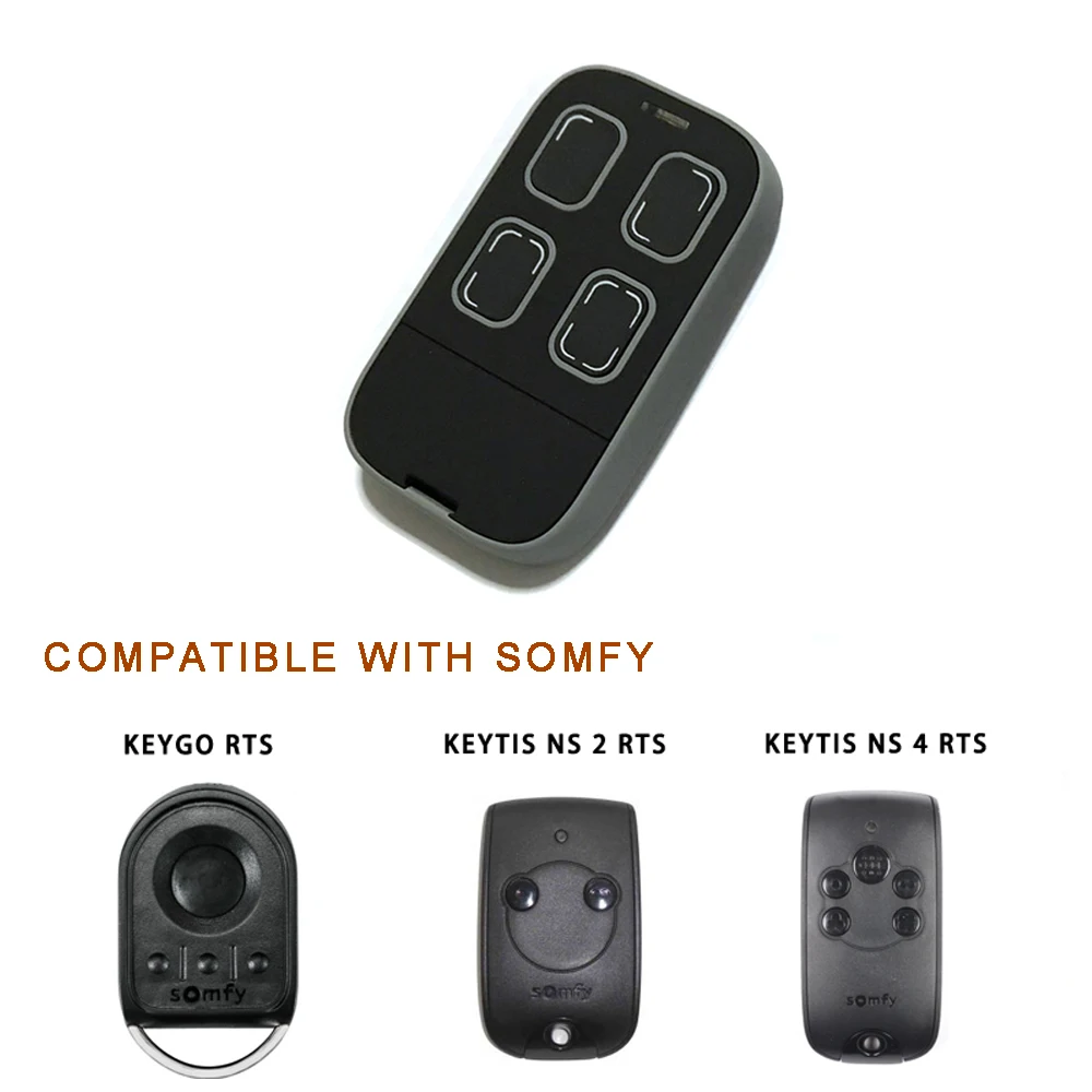

Clone Somfy Keygo RTS Keytis NS 2 4 RTS Auto Scan Multi frequency 280MHz - 868MHz Remote Control Duplicator For Garage Door