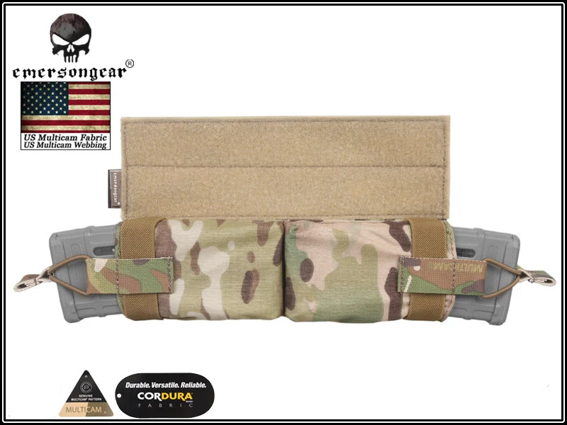 Emerson Тактический Магнитный чехол EmersonGear MOLLE Side-Pull M4 5,56 MollMagazine Pouch Holder Bag для жилета Hook& Loop Cordura - Цвет: MC