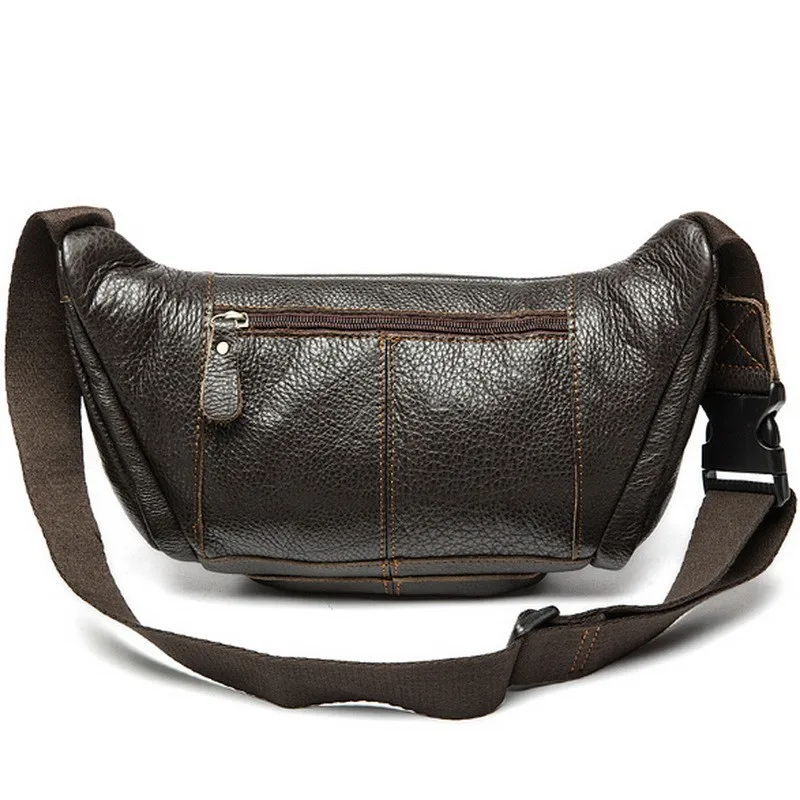 100% genuine leather waist bag men bags fanny pack first layer cowhide leather waist pack belt bag men genuine leather bags mini (23)
