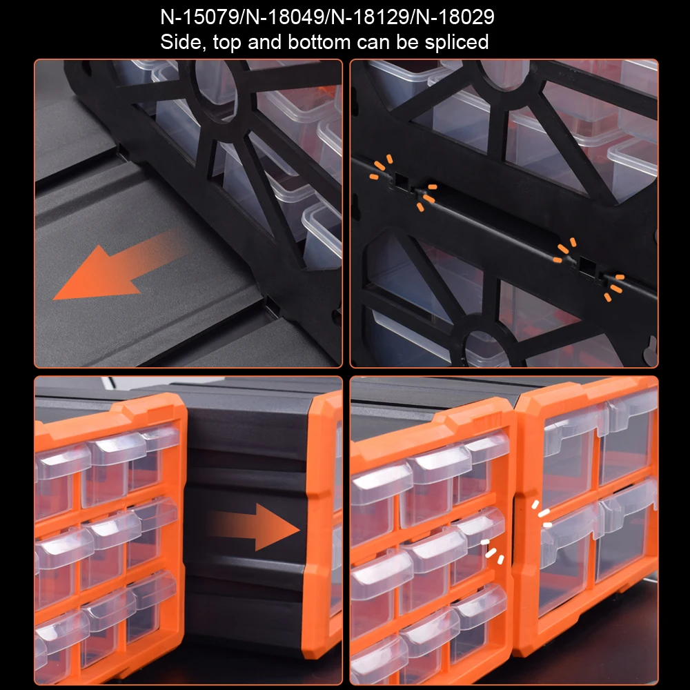 Buy NEWACALOX 2 22 Drawer Hardware Craft Plastic Cabinet Wall Mount Tool Box Combination Stitching Storage Box Parts Organizer Case